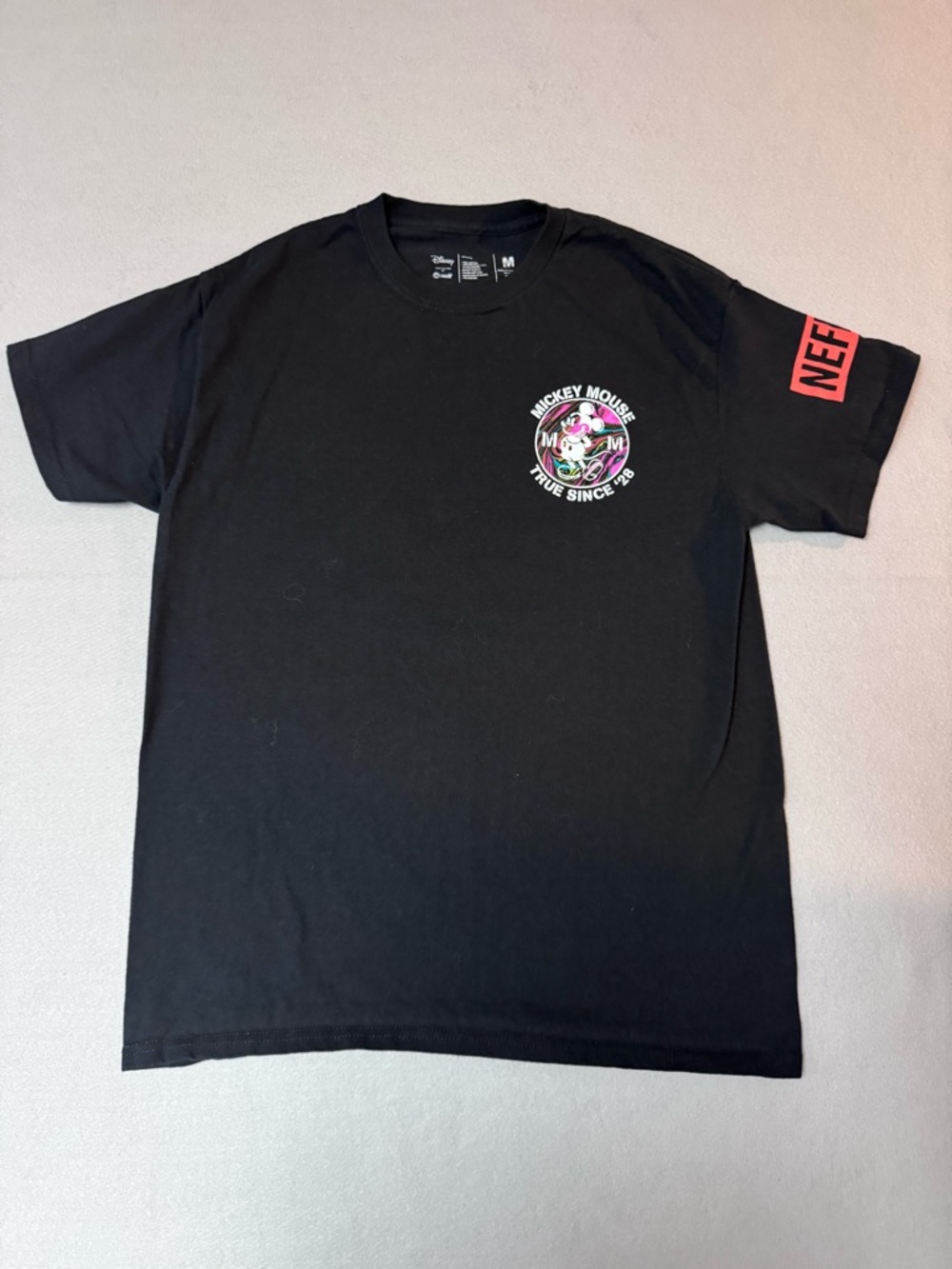 Disney by neff Black Short Sleeve Tee with Mickey Mouse